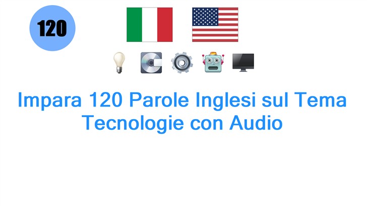 Impara 120 Parole Inglesi sul Tema Tecnologie con Audio